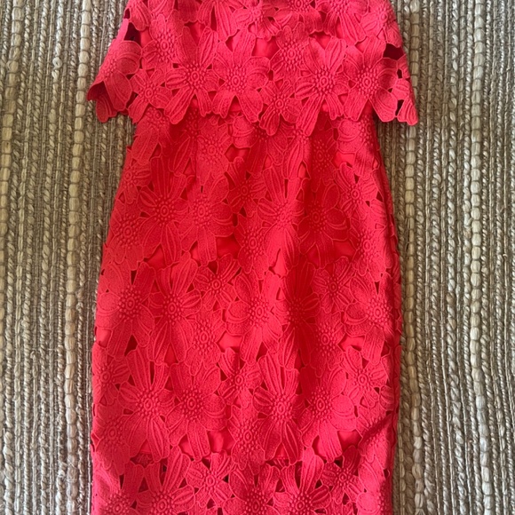 Saylor x Free People coral Erin strapless lace cutout dress - Picture 4 of 4